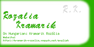 rozalia kramarik business card